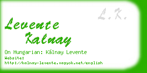 levente kalnay business card