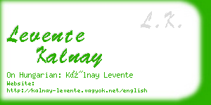 levente kalnay business card